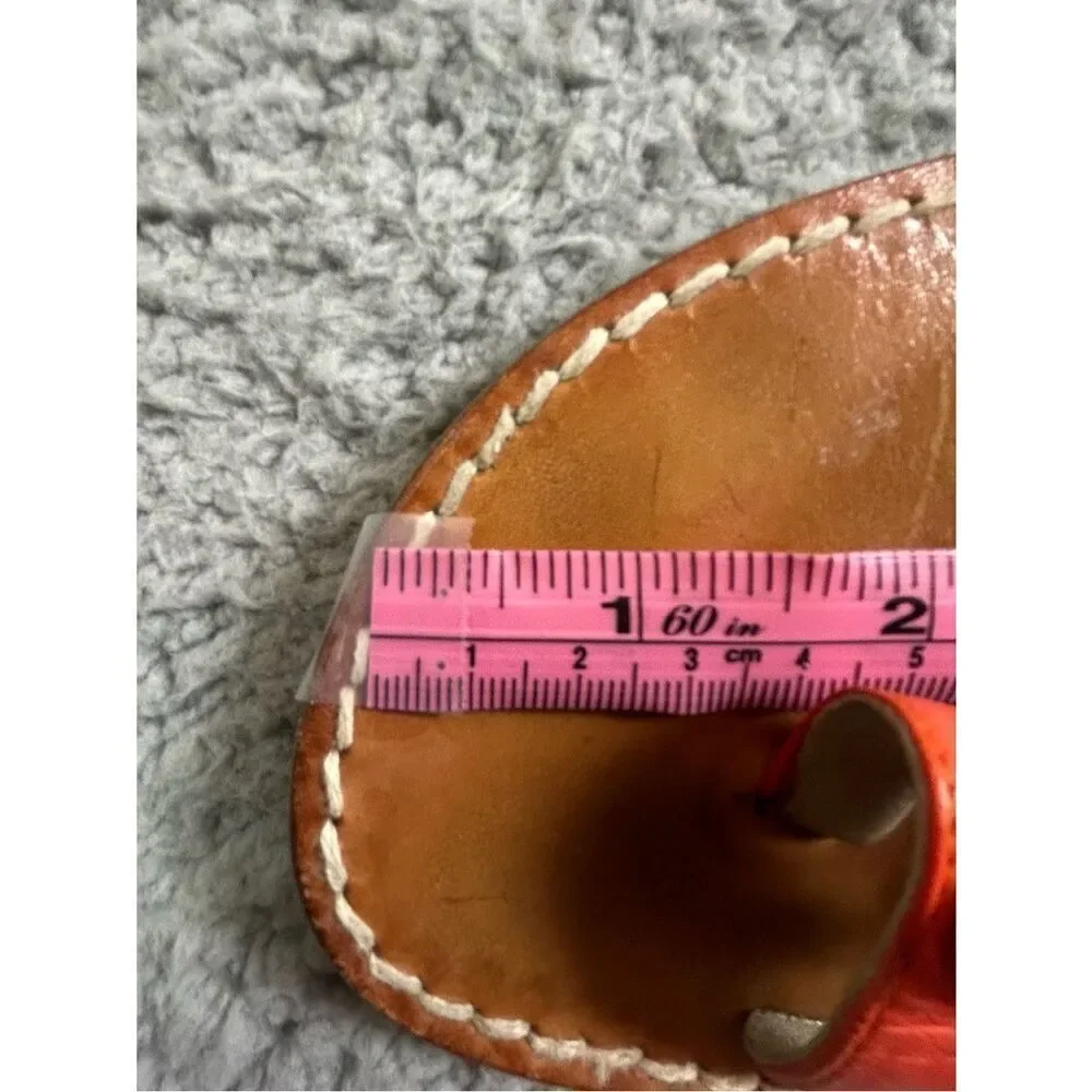 MISS TRISH OF CAPRI WOMENS SANDALS SIZE 41/8.5 ORANGE STRAP